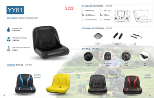 Tracteur de jardin jaune en gros tondeuse à gazon équipement de manutention avec nouveau siège à suspension - Product Image 6