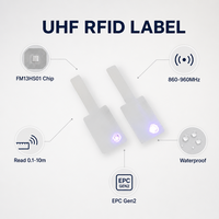 Étiquettes RFID UHF 860-960 MHz avec éclairage LED ultra-lumineux, autocollant flash pour la gestion des actifs/gestion des fichiers