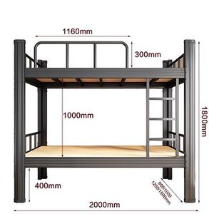 Literas de metal blanco con almacenamiento y rieles de seguridad Cama doble de <span class=keywords><strong>loft</strong></span> completo para niños Adolescentes Habitaciones pequeñas - Product Image 3