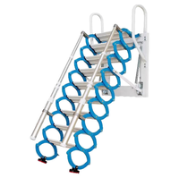 Escaliers rétractables pliants en aluminium et acier au carbone noir multifonctionnels durables épaissi Invisible Home Apartments