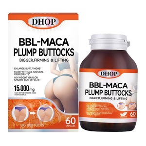 Capsules BBL Maca pour l'augmentation et le rehaussement des fesses avec extrait de Yam sauvage et de Fenugrec pour femmes, non destinées aux femmes enceintes, 60 capsules - Product Image 1