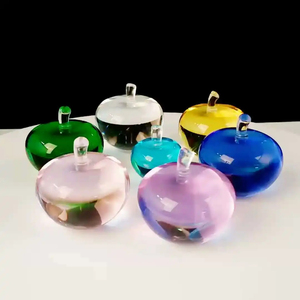 Honor of Crystal High Quality Decorative Glass Wedding Apple Crafts for Valentines Gift