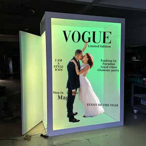 2025 meilleur choix Vogue Magazine Booth avec lampe de remplissage manuel tôle Photo Booth Box - Product Image 1