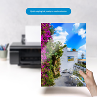 Papel Fotográfico A4 de 180 g/m², 100 Hojas por Paquete, de una Sola Cara, con Acabado Brillante, para Impresión de Tinta a Color, Papel Fotográfico con Revestimiento de Alta Calidad