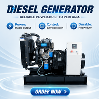 Générateur diesel silencieux d'occasion pour centre commercial/maison - 12 kVA, 10 kW, 15 kW - Alimenté par un moteur bicylindre 2110D, 220 V/2105