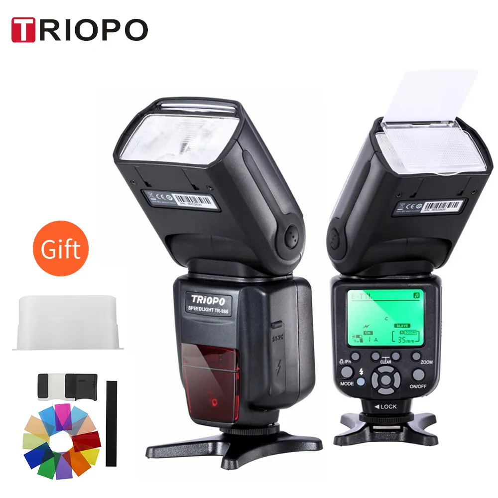 TRIOPO Camera Speedlite Flash TR-988 TTL HSS High Speed Sync camera flash light for Canon and Nikon Digital SLR Camera