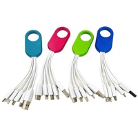 Hadiah Bisnis yang Bagus 3 in 1 Kabel Data Multi Antarmuka, Kabel Pengisi Daya Portabel Cincin Besar Hadiah Promosi Kabel Data dengan logo