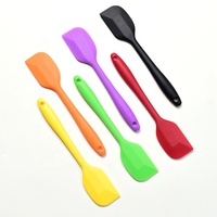 Ensemble de 6 spatules de pâtisserie en silicone résistantes à la chaleur et écologiques, grattoir antiadhésif pour façonner le beurre et mélanger la crème