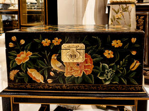 Mesa Consola de Madera Sólida Serie Americana Yips LD-2410-2311, Estilo Moderno de Mediados de Siglo, Hecha a Mano con Patrón Floral para Sala de Estar o Dormitorio - Product Image 5