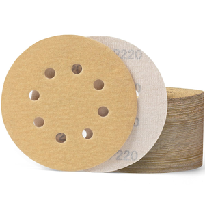 <span class=keywords><strong>Dischi</strong></span> abrasivi a strappo da 5 pollici (125mm) con 8 fori, grana 60-400, per legno, vernice auto, levigatrice orbitale - 105 pz - Disponibilità USA - Product Image 1