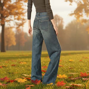 Jeans <span class=keywords><strong>de</strong></span> <span class=keywords><strong>mezclilla</strong></span> para <span class=keywords><strong>mujer</strong></span> <span class=keywords><strong>de</strong></span> cintura media, holgados, <span class=keywords><strong>de</strong></span> pierna ancha, estilo gótico, lavables, para streetwear - Product Image 3