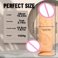 Vente en gros de jouets pour adultes de grande taille 10,2 pouces, dildos réalistes en gelée pour femmes, énorme jouet sexuel réaliste, dildo monstre, jouet sexuel japonais Xxx