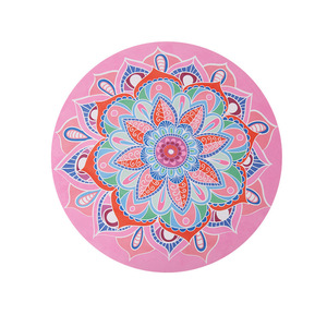 Tapete de Yoga Redondo de 1.4m, de Caucho Natural, Portátil, con Diseño Estampado, para Uso en Interiores y Exteriores - Product Image 3