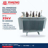 Transformateur de distribution triphasé immergé dans l'huile, norme IEC, 11 kV 33 kV, hermétique, à faible perte, pour alimentation électrique