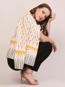 Blazer con Estampado Geométrico para Mujer, Chaqueta de Oficina de Manga Larga, Ropa Formal Elegante e Informal, Abrigo de Moda para Fiesta - Product Image 4