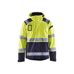 BLAKLADER - 498719873389XS Chaqueta de concha de alta visibilidad Amarillo/Azul marino-EAN 7330509434529 ROPA DE TRABAJO DE LA HI-VIS - Product Image 1