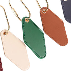 Retro Irregular Shape PU Leather <strong>Car</strong> <strong>Key</strong> <strong>Chains</strong> Portable <strong>Key</strong> Tag Durable Bag Pendant Charm High Quality Gifts - Product Image 1