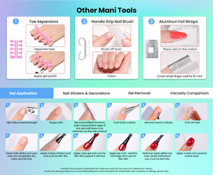 Kit de Esmalte de Uñas en Gel UV de 20 Colores, Set de Esmalte de Gel Removible con Base y Capa Superior para Uso en Salón de Belleza - Product Image 5