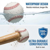 Ballons de baseball professionnels personnalisés avec logo, vente en gros OEM/ODM, haute qualité, en cuir, PVC, PU, pour l'entraînement et les matchs