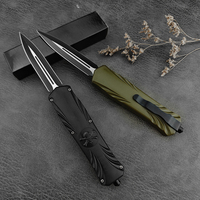 Couteau de poche tactique personnalisé avec design de crâne, lame 440C, manche ABS, couteau pliant EDC pour la survie en plein air, le camping, vente en gros