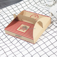 Boîte à pizza compostable avec poignée et logo