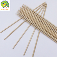 Brochettes en bambou biodégradables personnalisées en gros, 250*3mm, pour barbecue, bâtonnets ronds en bois de bambou jetables