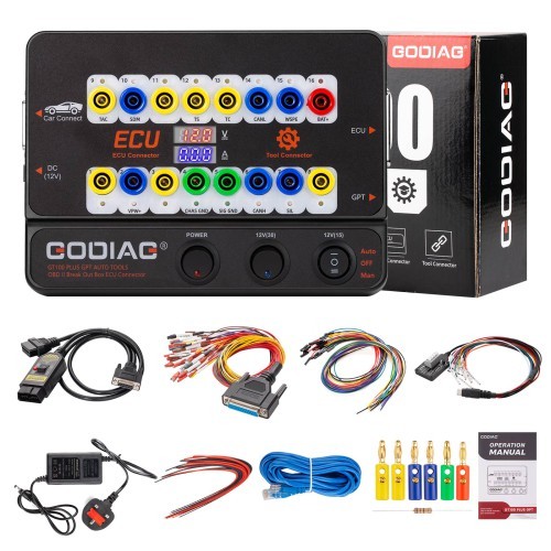 2026 New GODIAG GT100 PLUS GPT ENET DOIP 24V-12V AUTO TOOLS OBD II Break Out Box ECU Connector