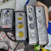 Mini Systèmes d'Éclairage de Conduite, Lentille Double Couleur Blanc Jaune, Projecteur LED, Phare Antibrouillard, Ampoule pour Vélo, Moto