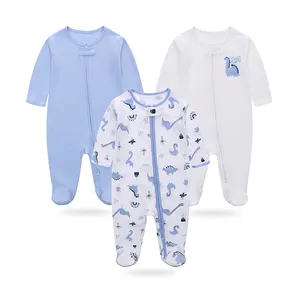 Good price baby clothes suppliers Outdoor 3pcs set 100% Cotton knit baby rompers long sleeve girl baby clothes ready to go