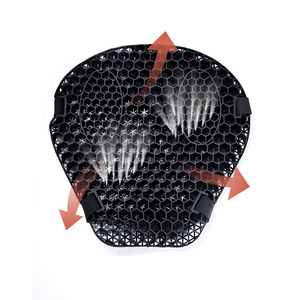 Cuscino in Gel per Sella <span class=keywords><strong>Moto</strong></span> 3D a Nido d'Ape, Assorbimento degli Urti con Coprisella per Viaggi Confortevoli - Product Image 6