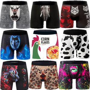 Boxers Confortables Mi-Longs pour Hommes et Jeunes, à Motif Dessin Animé 3D, à Devant Plat, Séchage Rapide et Élastiques, ODM - Product Image 4