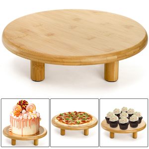 Soporte <span class=keywords><strong>de</strong></span> pastel <span class=keywords><strong>de</strong></span> bambú con bandeja <span class=keywords><strong>de</strong></span> pedestal redonda <span class=keywords><strong>de</strong></span> 12 pulgadas, elevadores <span class=keywords><strong>de</strong></span> exhibición decorativos con patas, bandeja <span class=keywords><strong>de</strong></span> soporte <span class=keywords><strong>de</strong></span> plato <span class=keywords><strong>de</strong></span> postre - Product Image 4