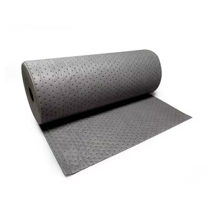 150 'Longueur X 30 "Largeur Gris Polypropylène Poids Lourd Meltblown Rouleau Universel Absorbant Collé Entretien Environnemental - Product Image 3