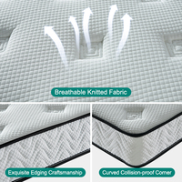 Matelas à ressorts ensachés, taille King, Queen, Full, Simple, avec housse en polyester, prix d'usine en gros OEM