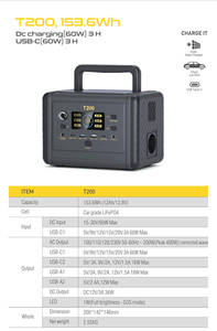 Station d'alimentation portable, générateur solaire 200W, système d'énergie solaire 110V 220V, <span class=keywords><strong>batterie</strong></span> LiFePO4 - Product Image 4