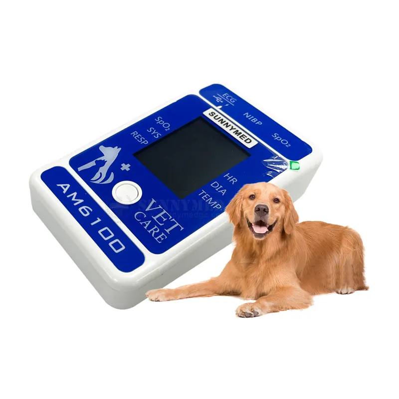 Monitor portátil de signos vitales para pacientes, monitor multiparámetro para pacientes con 6 tipos de parámetros, veterinario animal, SY-AM6100