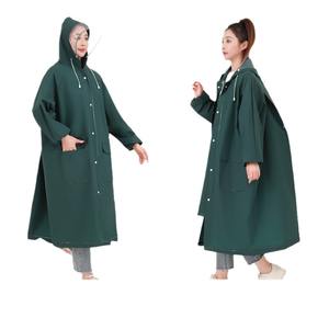 D40008 वयस्क पोंचो गैर-डिस्पोजेबल वर्षाकोट कैप चंदवा हाइकिंग यात्रा अनुकूलन पॉलिएस्टर शानी रबर वर्षाकोट - Product Image 6