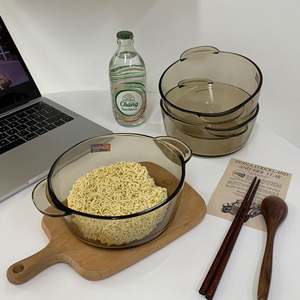 Bol à salade en verre, camping, résistance aux hautes températures, 800 ml, moderne, élégant, écologique, bol à nourriture, vaisselle, cuisine, maison, pot à soupe - Product Image 4