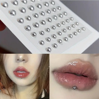 Vente chaude transfrontalière : Patchs en acrylique semi-ronds couleur métallique, à coller, effet diamant, pour lèvres, nez, sourcils et ongles, formes géométriques DIY