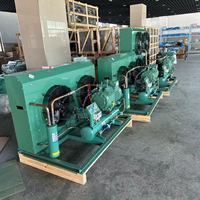 50Hz 60Hz 220V 380V R404A R22 5HP kompresor semi-hermetic Unit kondensor pompa Motor hemat energi otomatis untuk ruang dingin