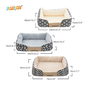 Famipet Hersteller Custom <span class=keywords><strong>Luxury</strong></span> Design Weiche Komfortable Hunde bett Rechteck Wasch bare Haustier Welpe Katze Hunde bett - Product Image 2