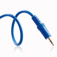 Blaues 3,5mm Stereo-Aux-Kabel PVC Stecker-zu-Stecker Audiokabel für Smartphone Tragbarer Lautsprecher Autoradio für Playstation