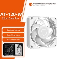 Ventilateur de classe performance 12 cm, haute pression d'air, 3000 tr/min, double roulement à billes, dissipateur thermique en cuivre, refroidissement par eau pour boîtier d'ordinateur AT-120-K