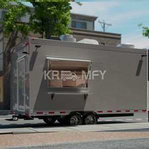 2025 Hamburgers Hot Dog Pizza Fast Trailer Stainless Steel Mobile Food Truck With Full <b>Kitchen</b> For Sale - Product Image 4