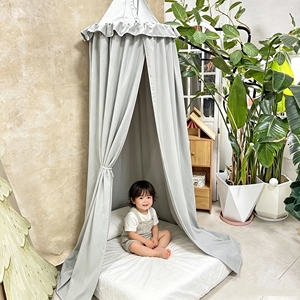 Moustiquaire conique double couche pour <span class=keywords><strong>lit</strong></span> bébé, tente suspendue sans installation, design princesse - Product Image 1