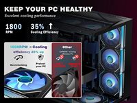 Boîtier de PC de jeu ANSAITE Full Tower, 9 ventilateurs PWM ARGB, verre trempé panoramique, support de radiateur de 360 mm, matériau acrylique, audio frontal