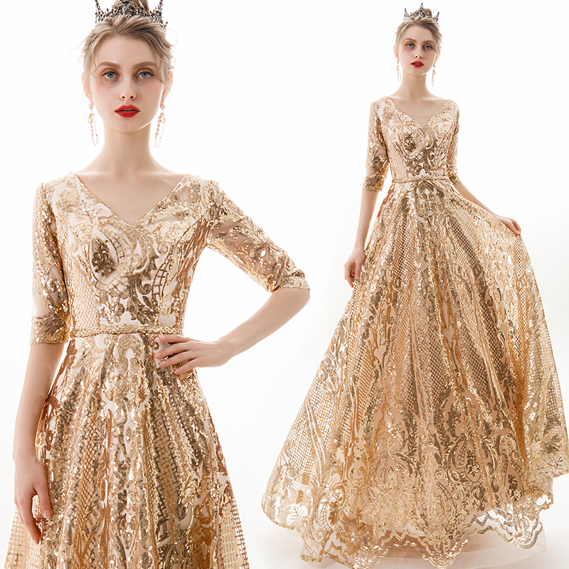 Venta al por mayor vestidos dorados de noche-Compre online los mejores vestidos  dorados de noche lotes de China vestidos dorados de noche a mayoristas |  Alibaba.com