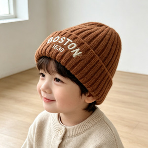 Gorro de punto suave unisex para bebé, gorro cálido de invierno a prueba de viento de estilo coreano, adecuado para niños pequeños y niñas, uso diario al aire libre - Product Image 5