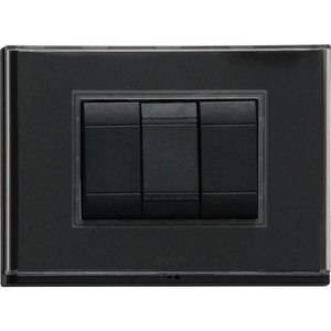 Interruttore a Muro Estetico Beghelli a 3 Vie, Nero, Piccolo - Product Image 1
