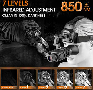 Digital Night Vision with 2X Optical &amp; 8X Digital Zoom 7 Levels Infrared1.3" TFT LCD HD Night Vision Helmet <strong>Camera</strong> for Hunting - Product Image 2